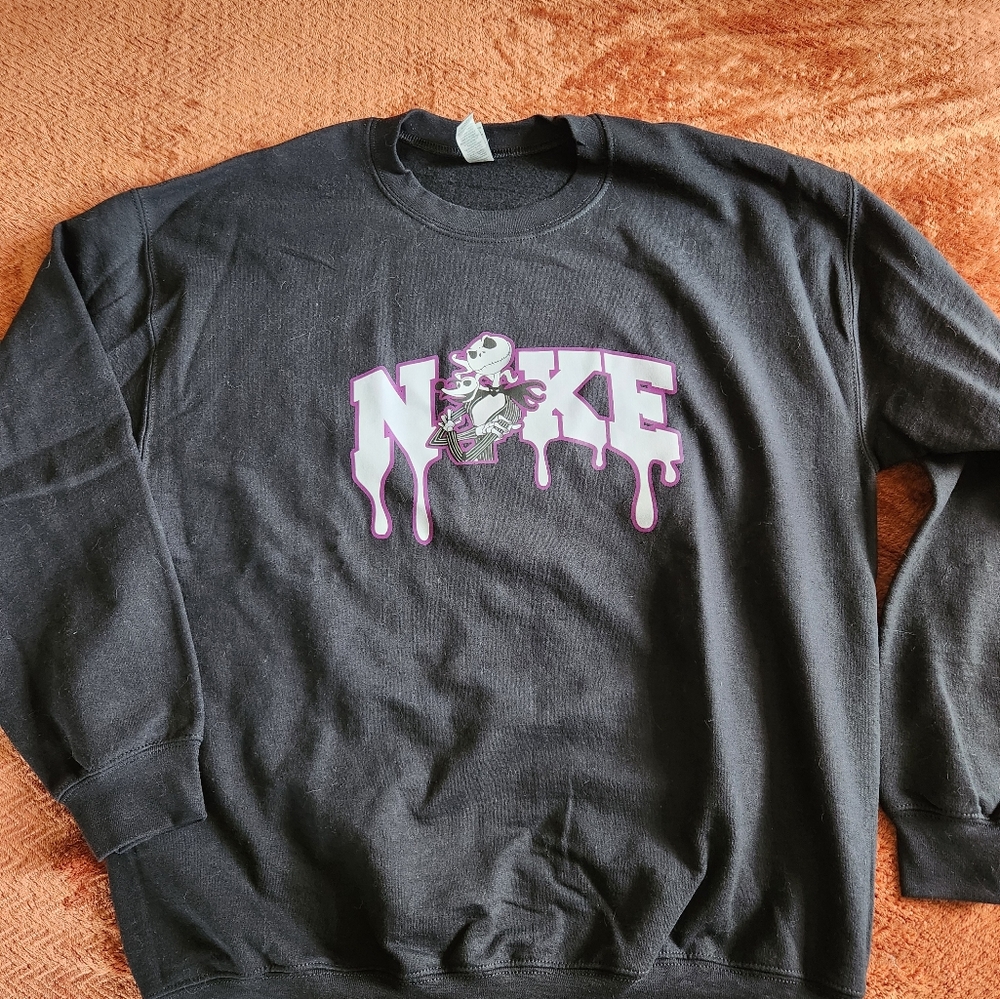 Nike Black Sweatshirt with Purple Graphic